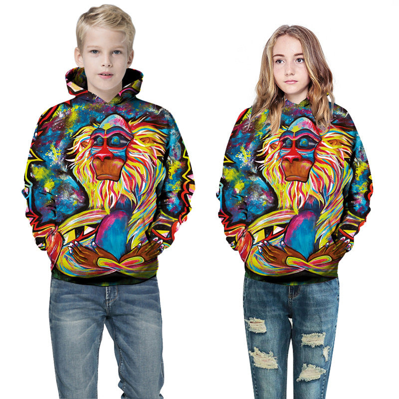 Digital Printed Children's Hooded Sweater For Kids - cas7m