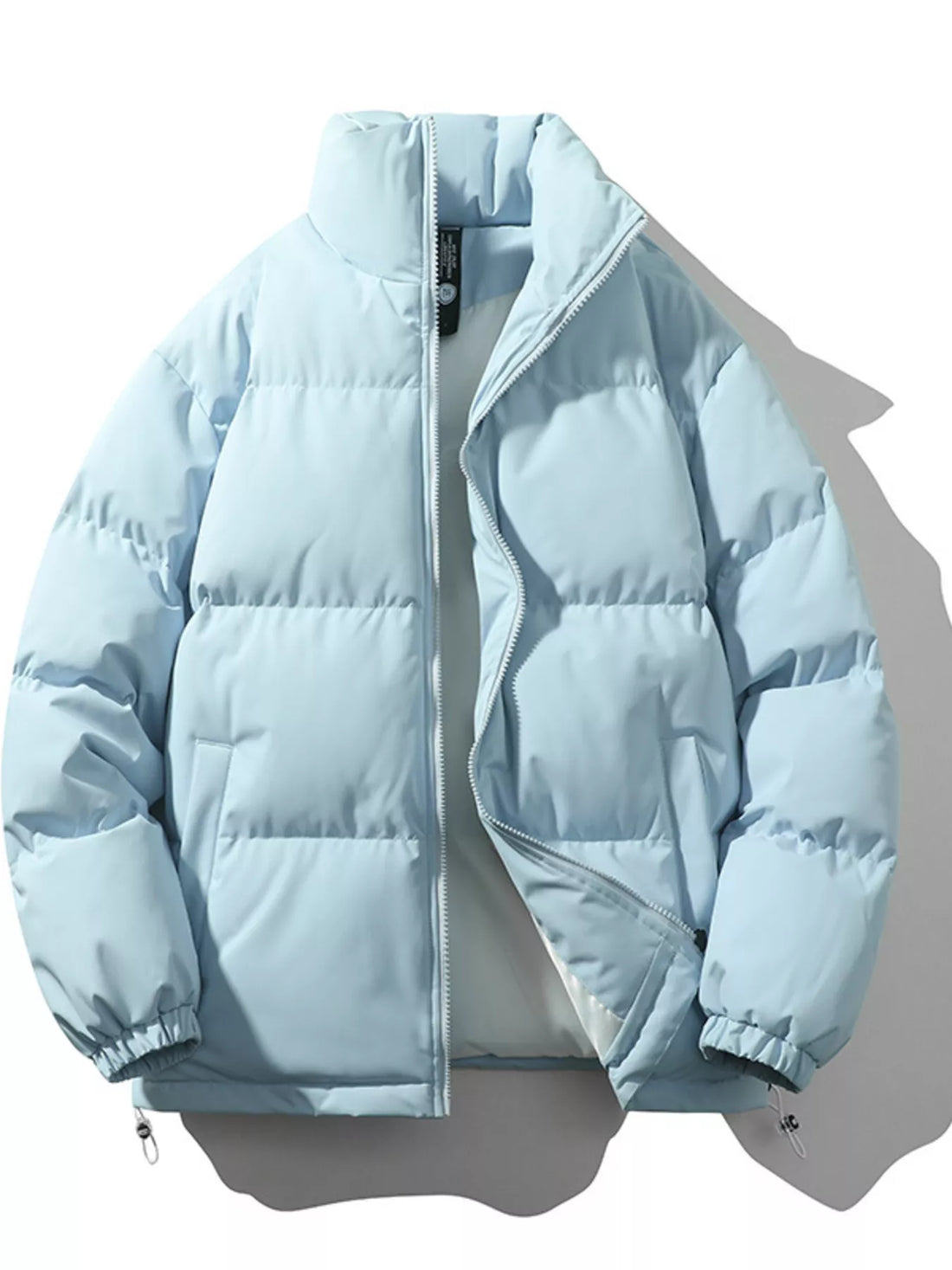 Men's Full Size Padded Zip Up Puffer Jacket Plus Size - cas7m
