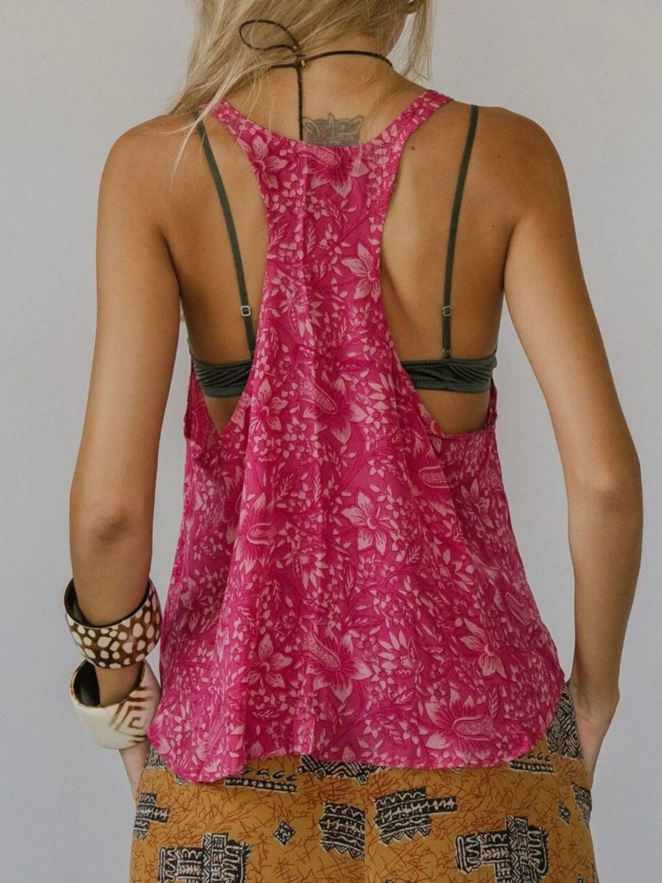 Printed Scoop Neck Tank - cas7m