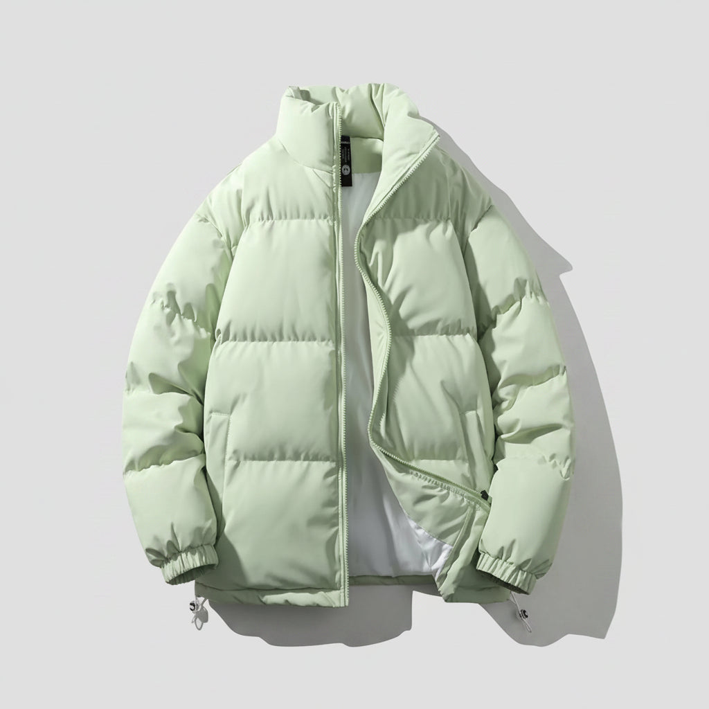 Men's Full Size Padded Zip Up Puffer Jacket Plus Size - cas7m