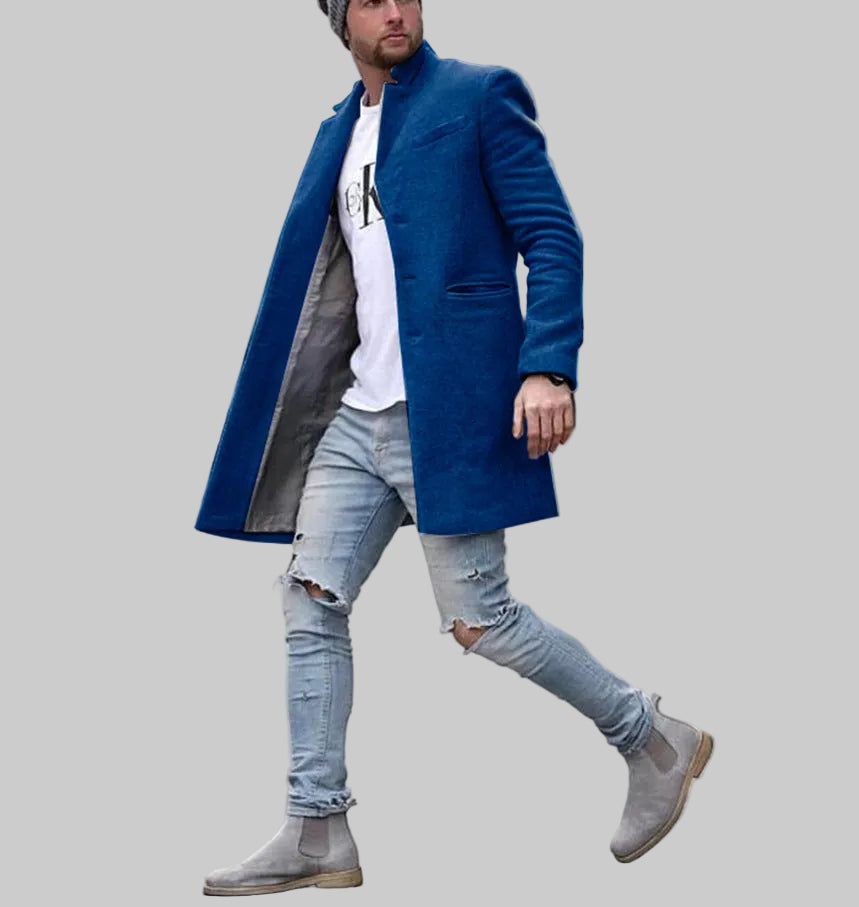 Men's trench coat long autumn and winter coats - cas7m