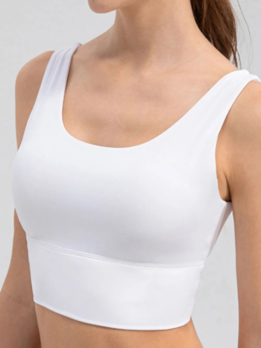 Scoop Neck Wide Strap Active Tank - cas7m