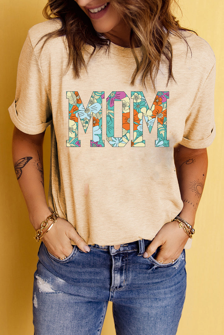 MOM Floral Graphic T-Shirt - cas7m