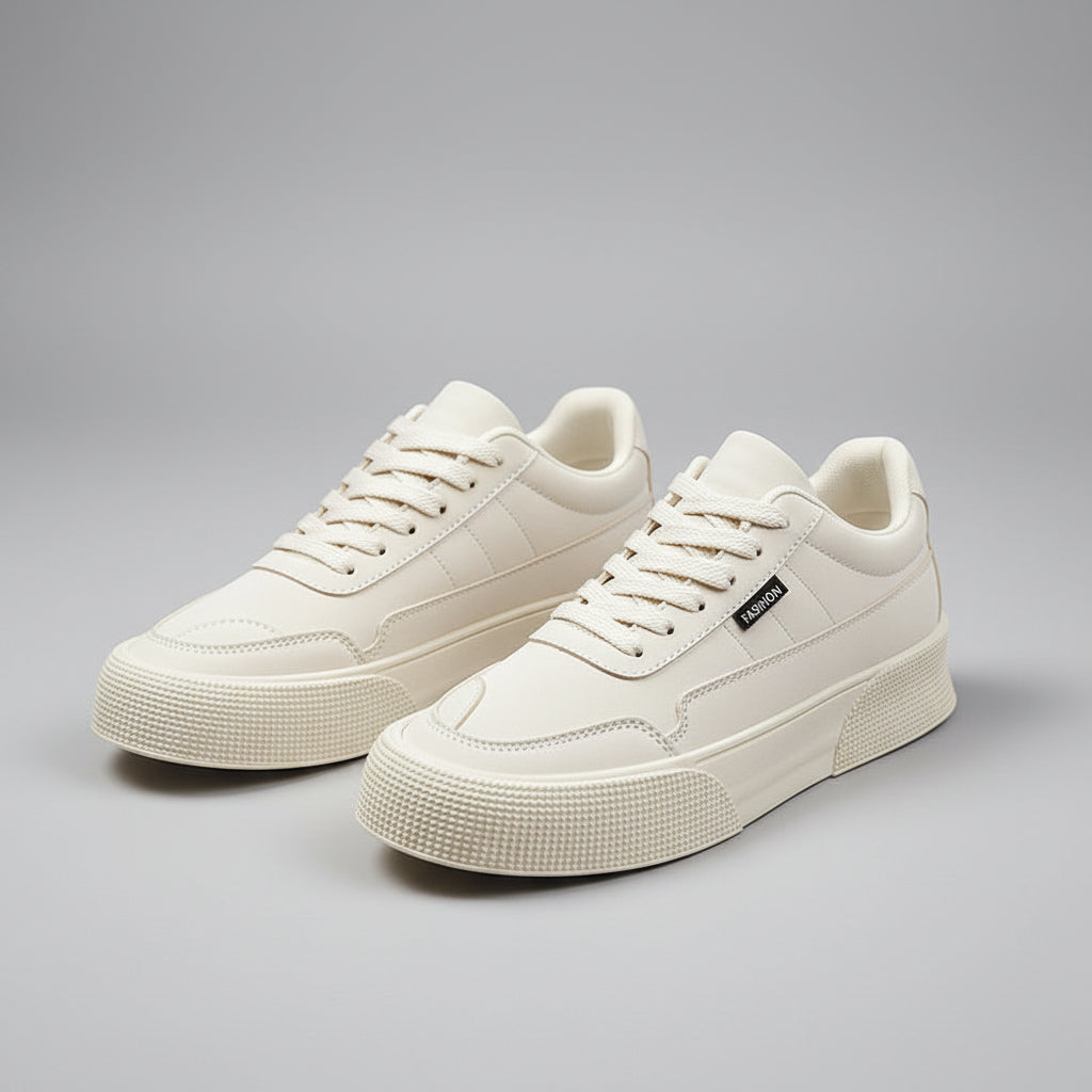 Trendy Low-Top PU Sneakers: Breathable Comfort for All Seasons - cas7m