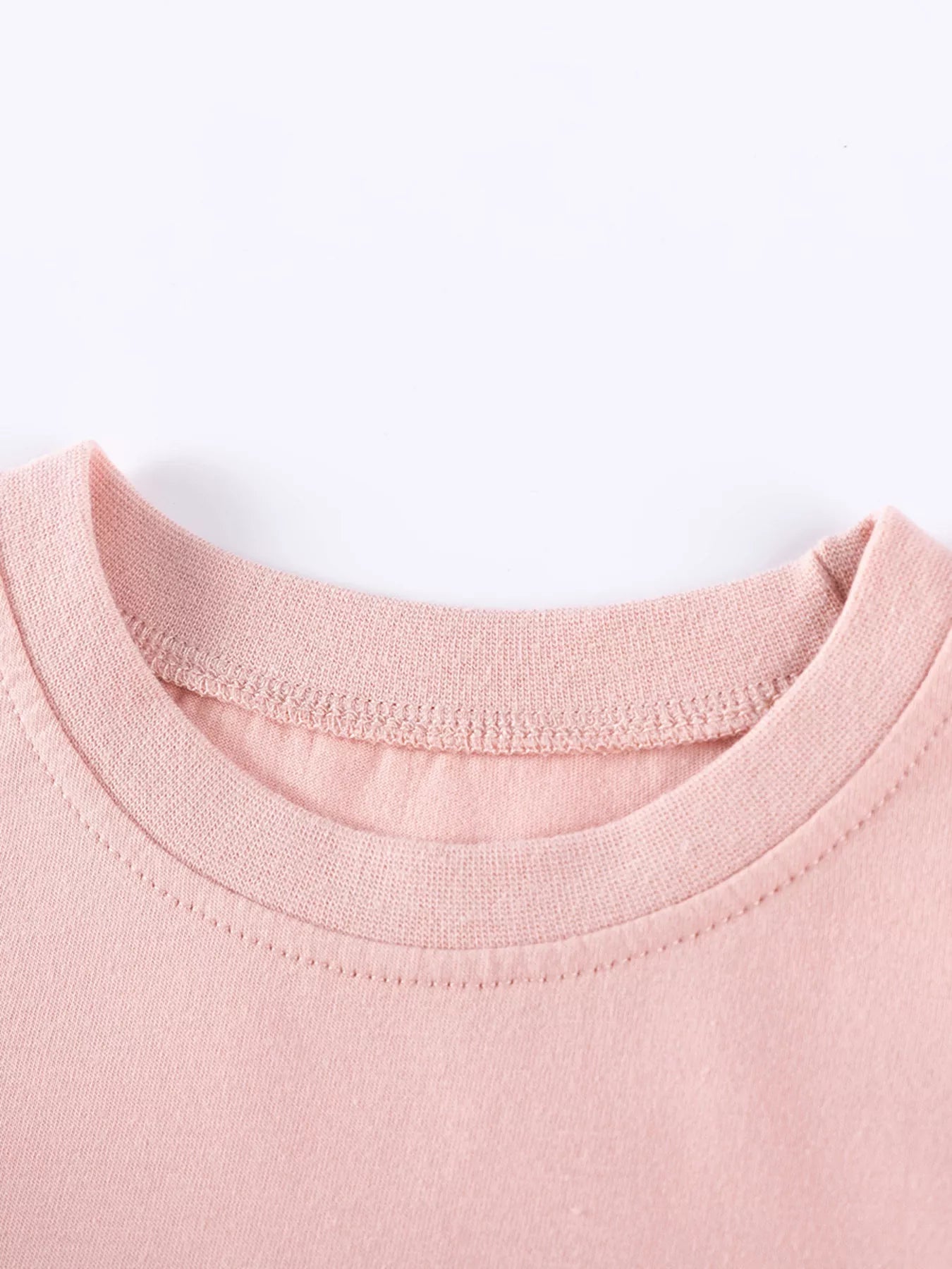 Children's Ruffle Trim Long Sleeve Dress - cas7m
