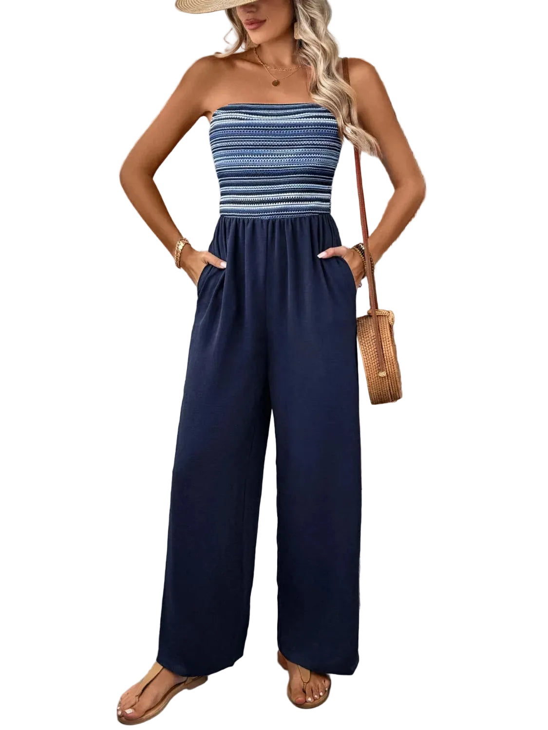 Tube Wide Leg Jumpsuit - cas7m