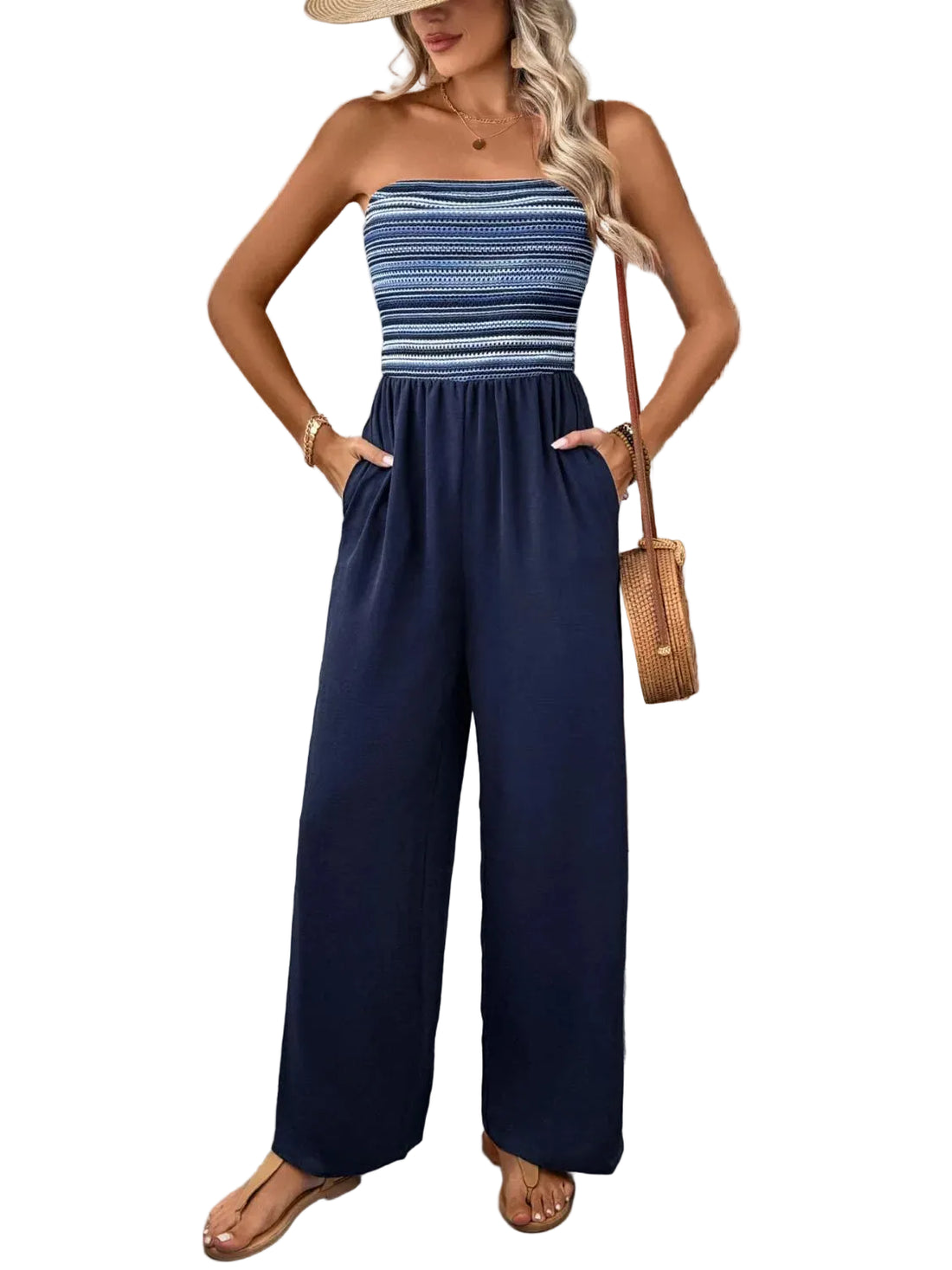 Tube Wide Leg Jumpsuit - cas7m