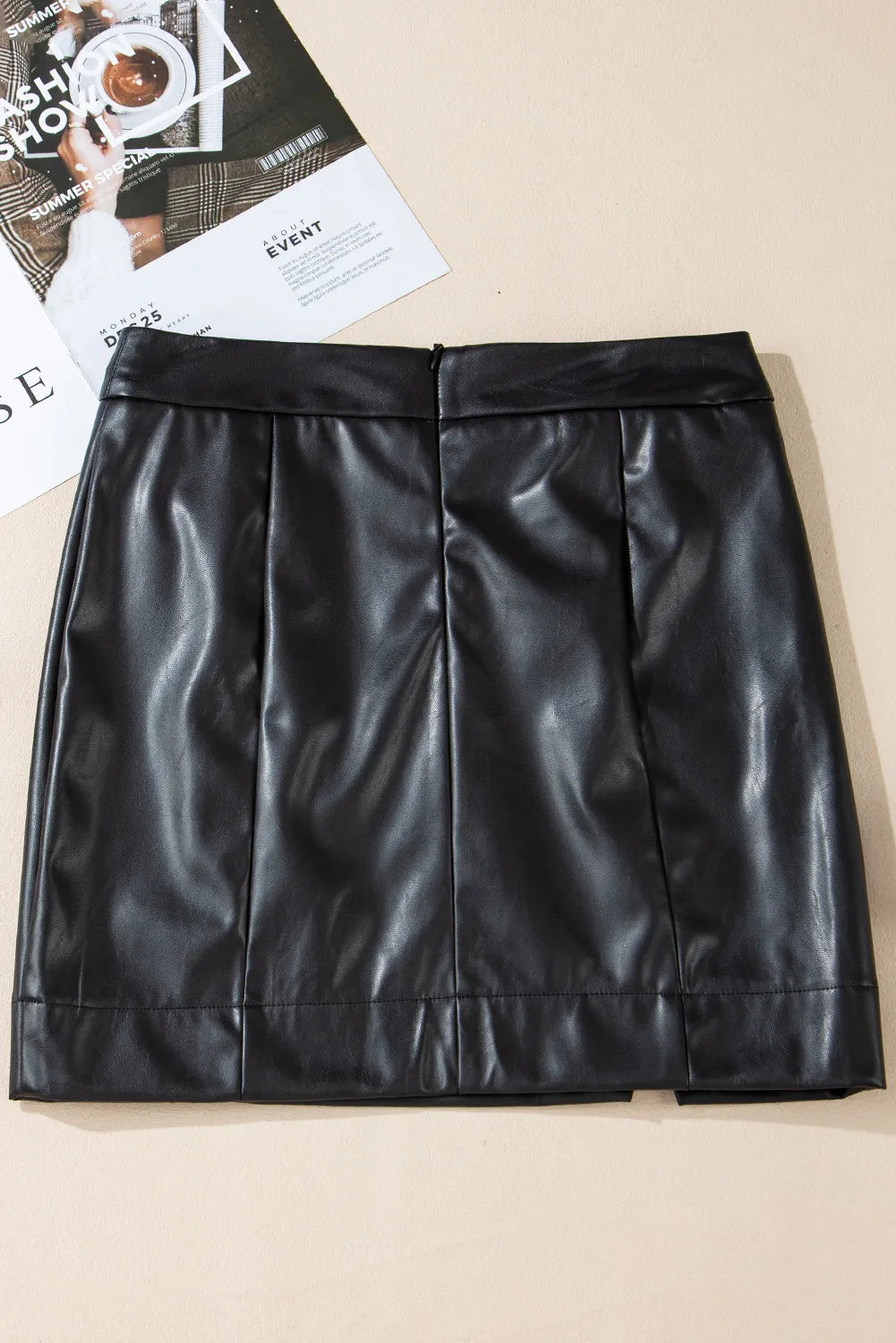 PU Leather Mini Skirt - cas7m