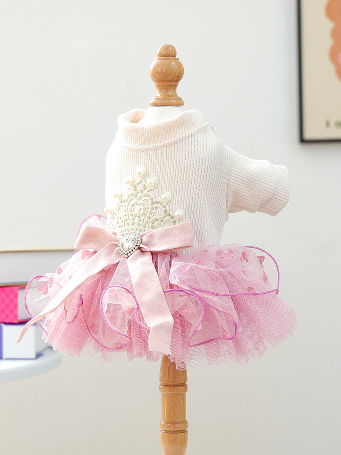 Pearl-Embellished Pet Dress - cas7m