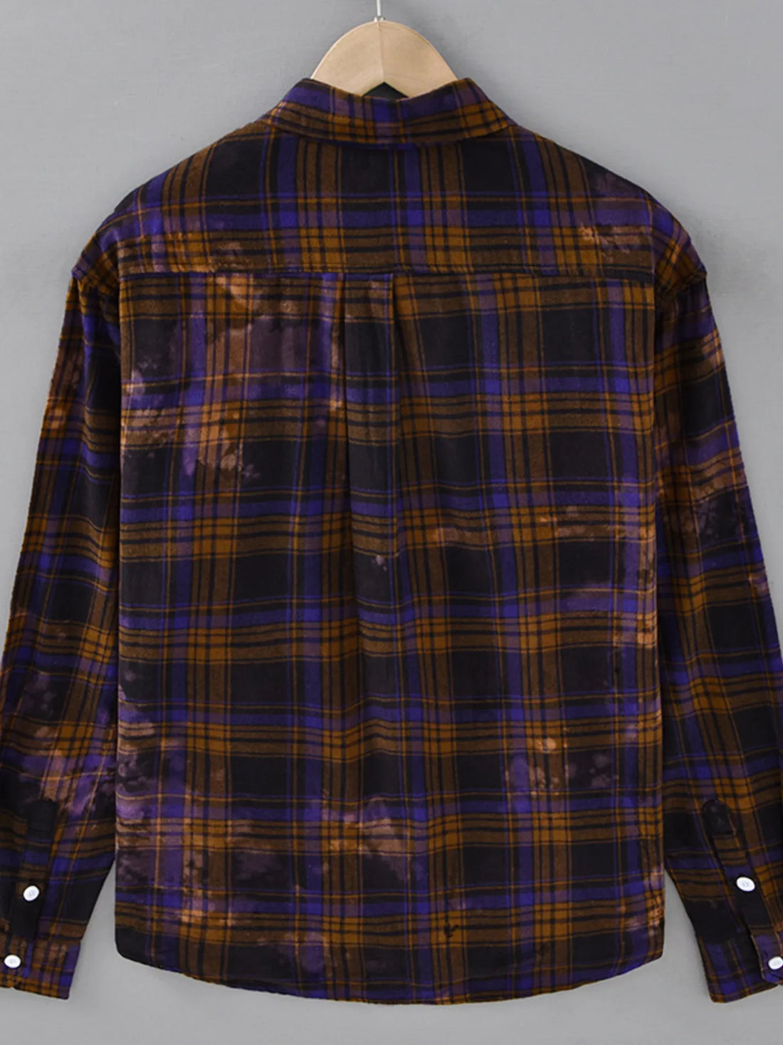 Men's Plus Size Plaid Casual Long Sleeve Shirt - cas7m