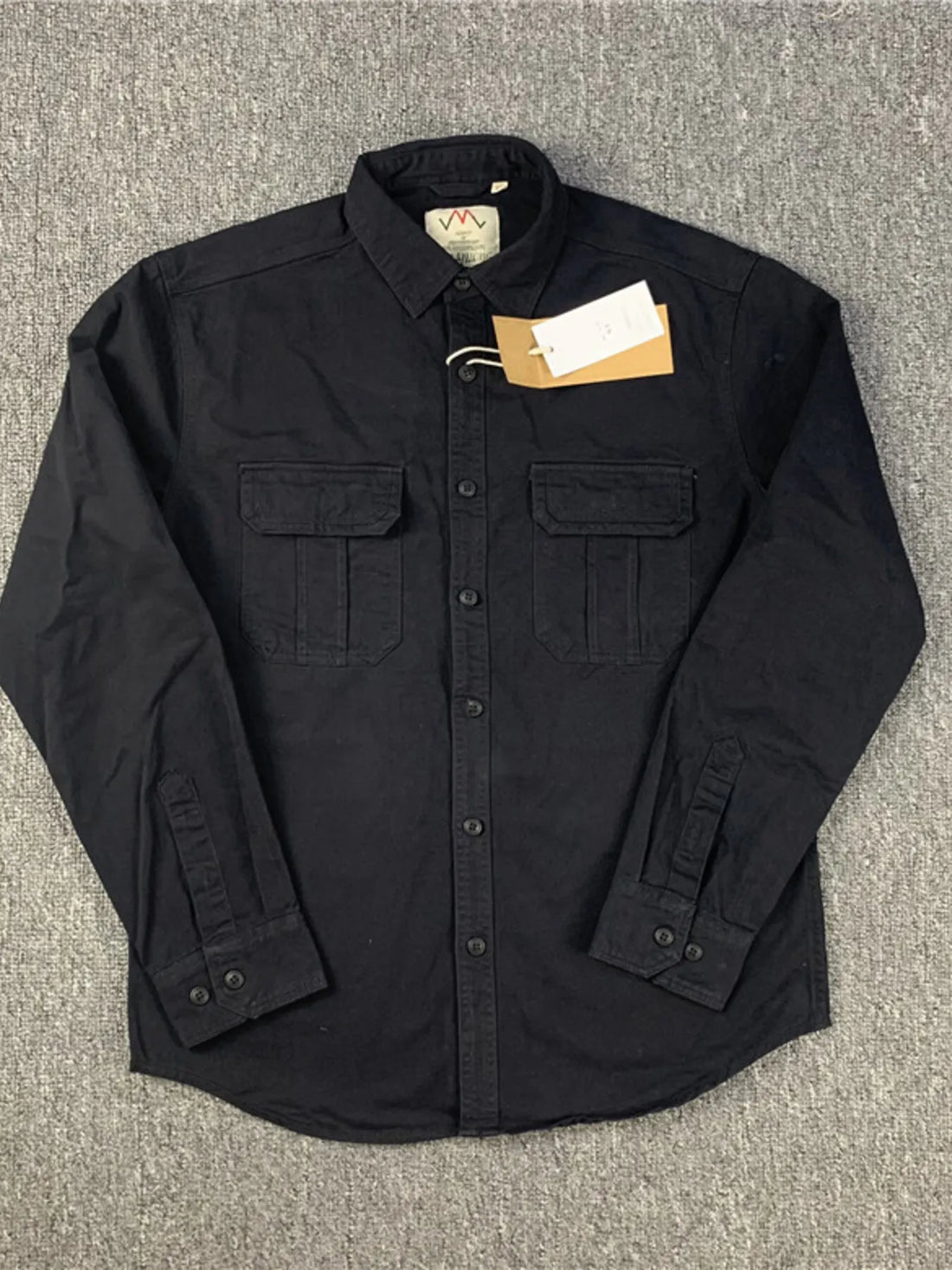 Men's Plus Size Button Up Long Sleeve Shirt - cas7m