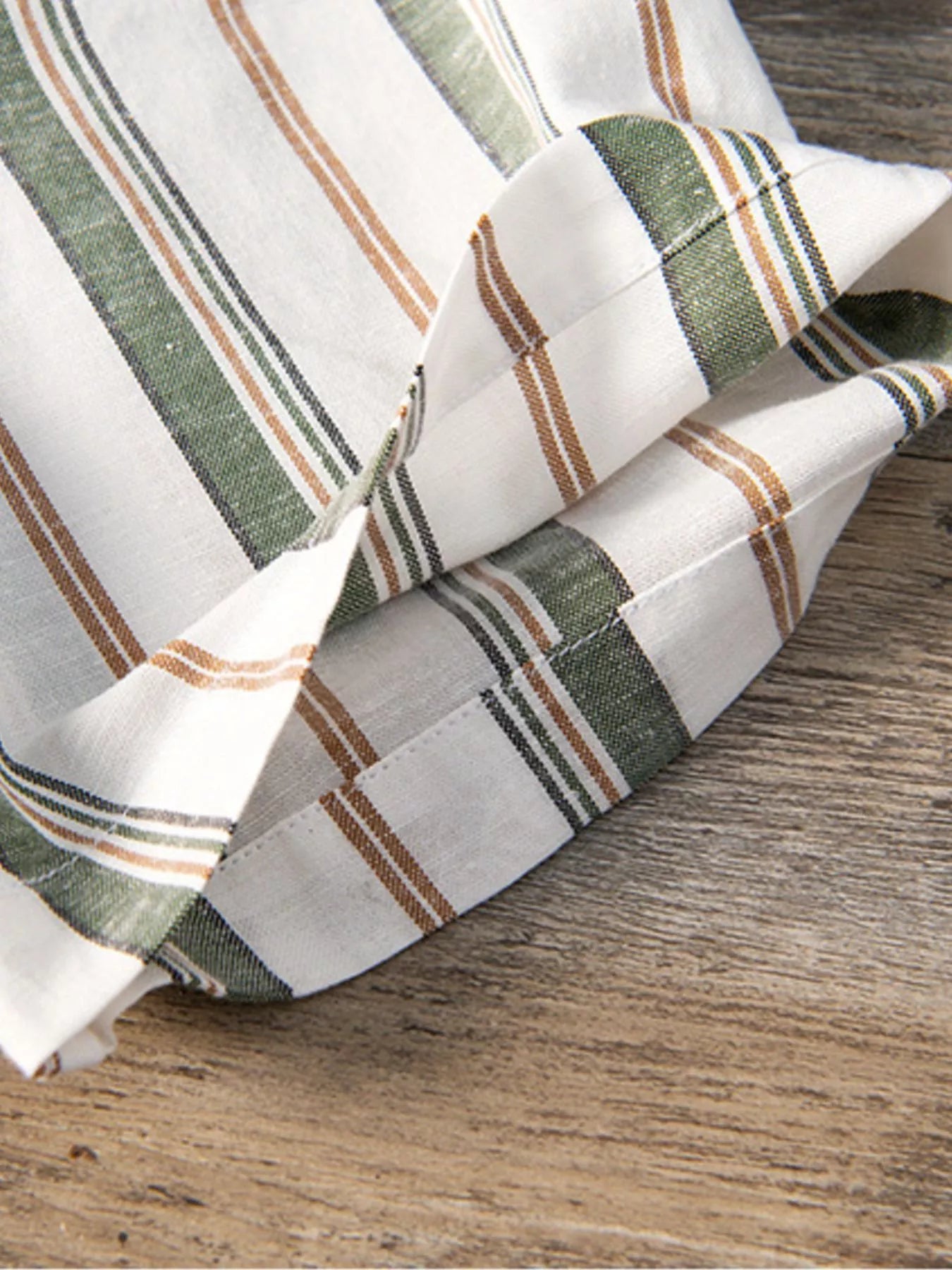 Men's Plus Size Striped Short Sleeve Shirt - cas7m