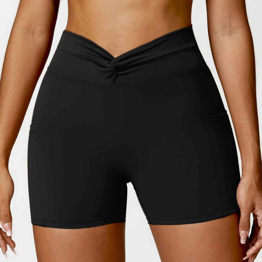 Nude Feel Tight Yoga Shorts Casual Outdoor Running Exercise Shorts Women - cas7m