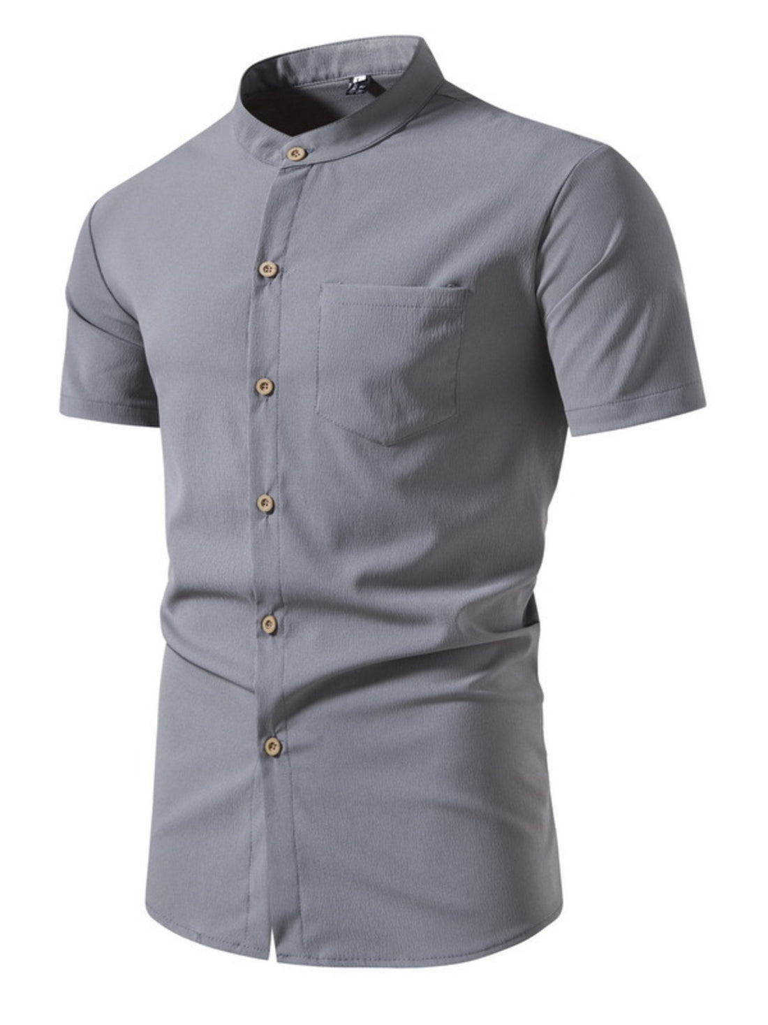 Men's Plus Size Button Up Short Sleeve Shirt - cas7m