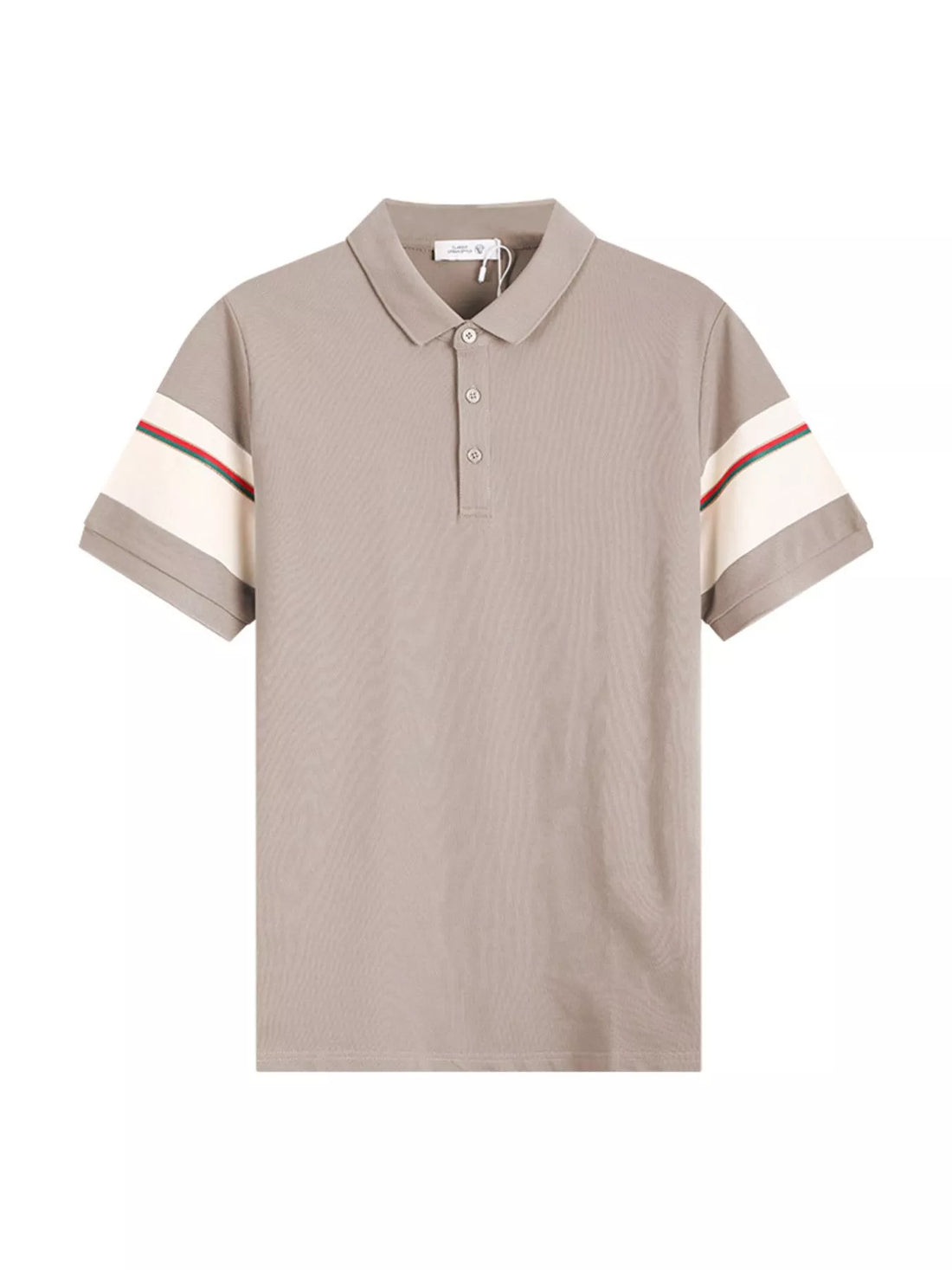 Men's Plus Size Striped Sleeve Casual Polo - cas7m