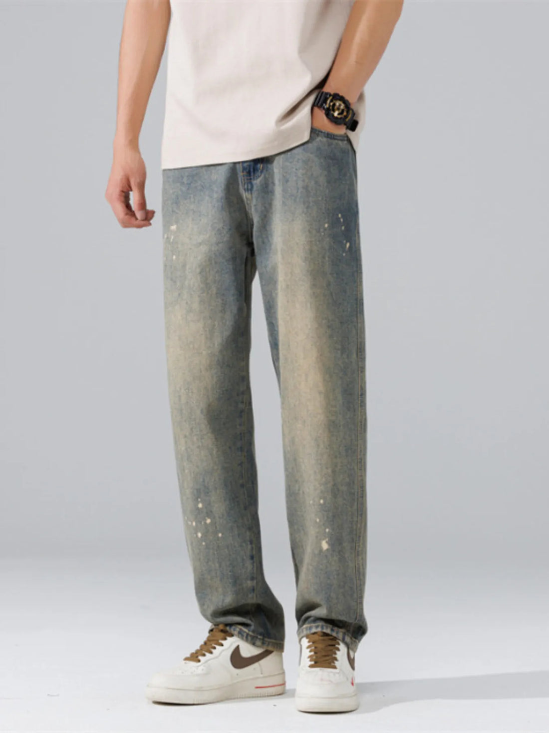 Men's Wide Leg Jeans - cas7m