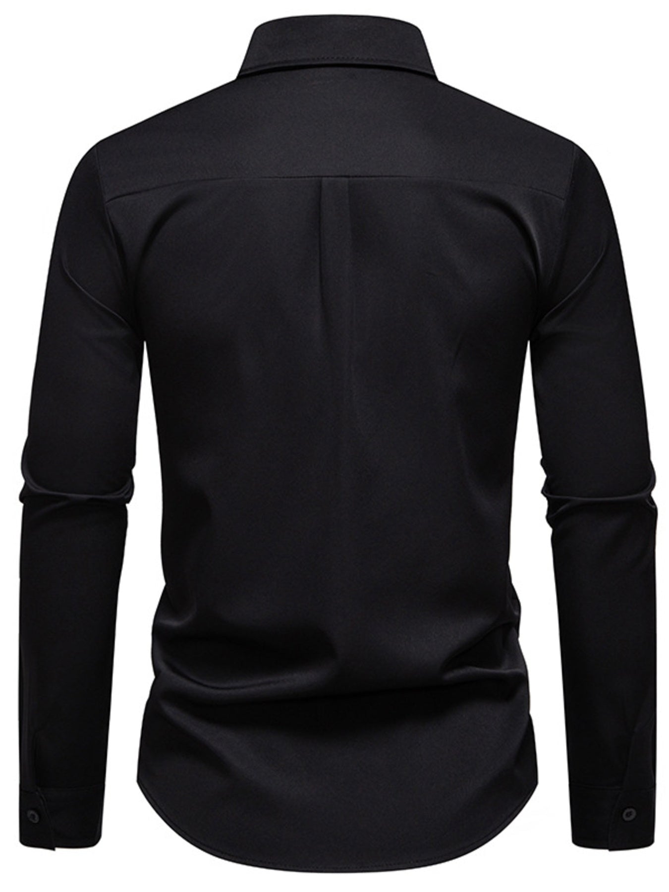 Men's Embroidered Floral Long Sleeve Shirt - cas7m