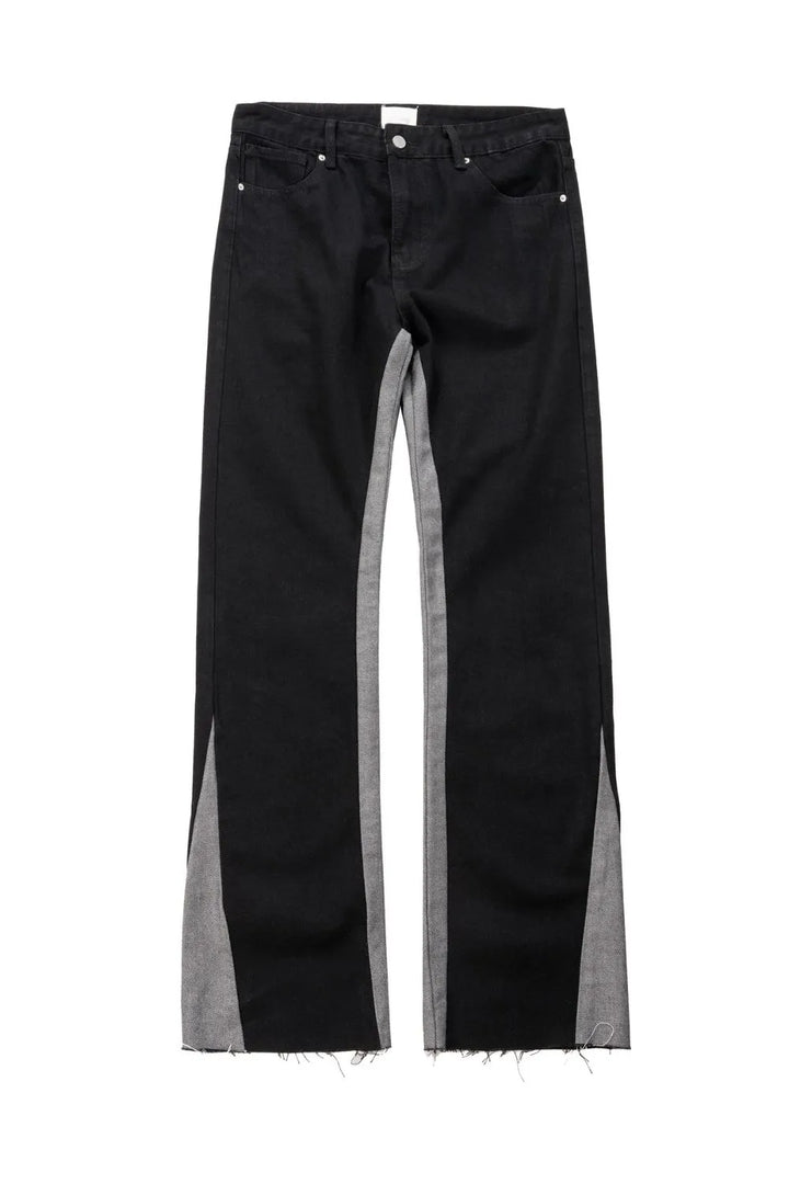 Men's Contrast Bootcut Jeans - cas7m