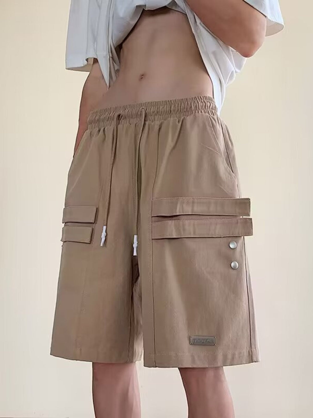 Men's Plus Size Casual Cargo Shorts with Pockets - cas7m