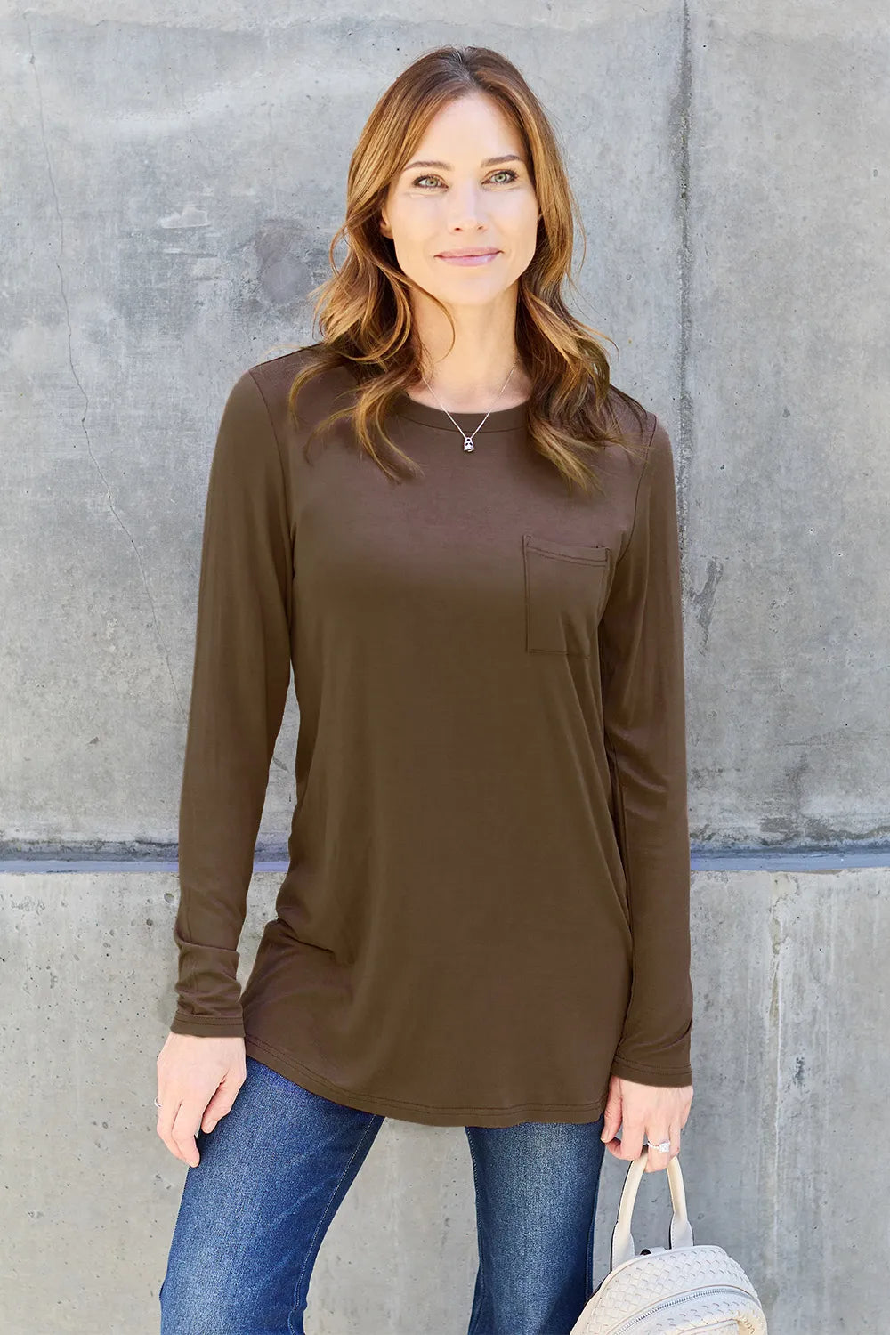 Basic Bae Full Size Round Neck Long Sleeve Top - cas7m