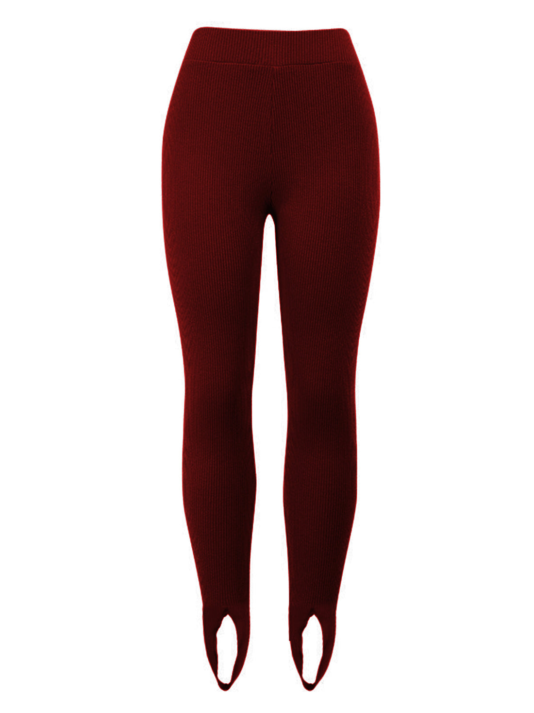 Ribbed Mid Waist Leggings - cas7m