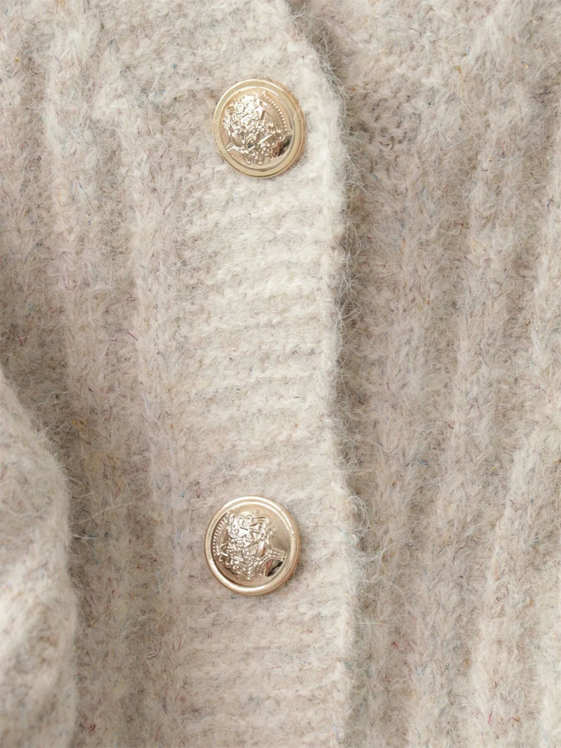 Cable Knit Button-Up Cardigan - cas7m