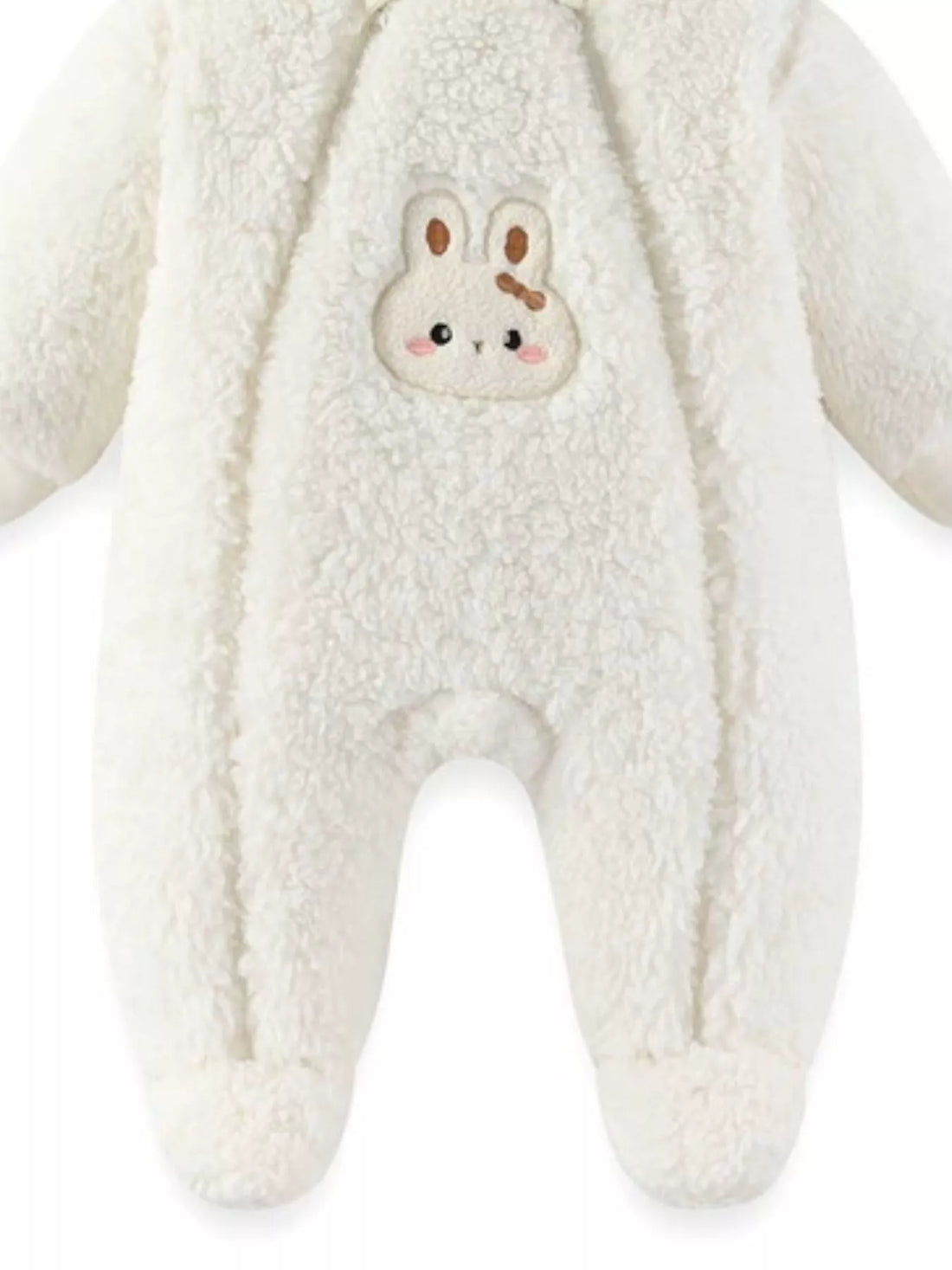 Cute Bunny Hooded Fleece One-Piece - cas7m