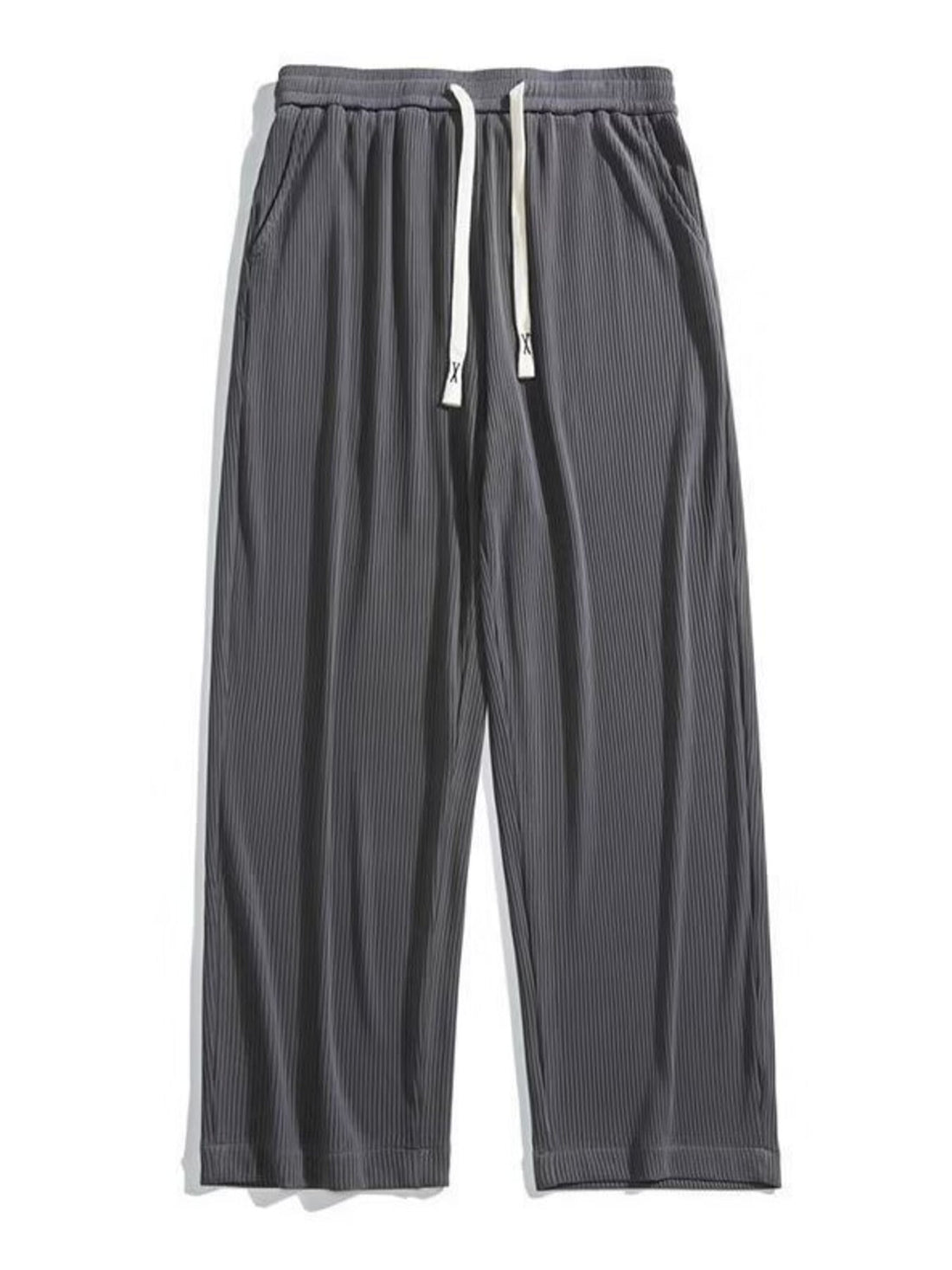 Men's Plus Size Casual Drawstring Wide Leg Pants - cas7m