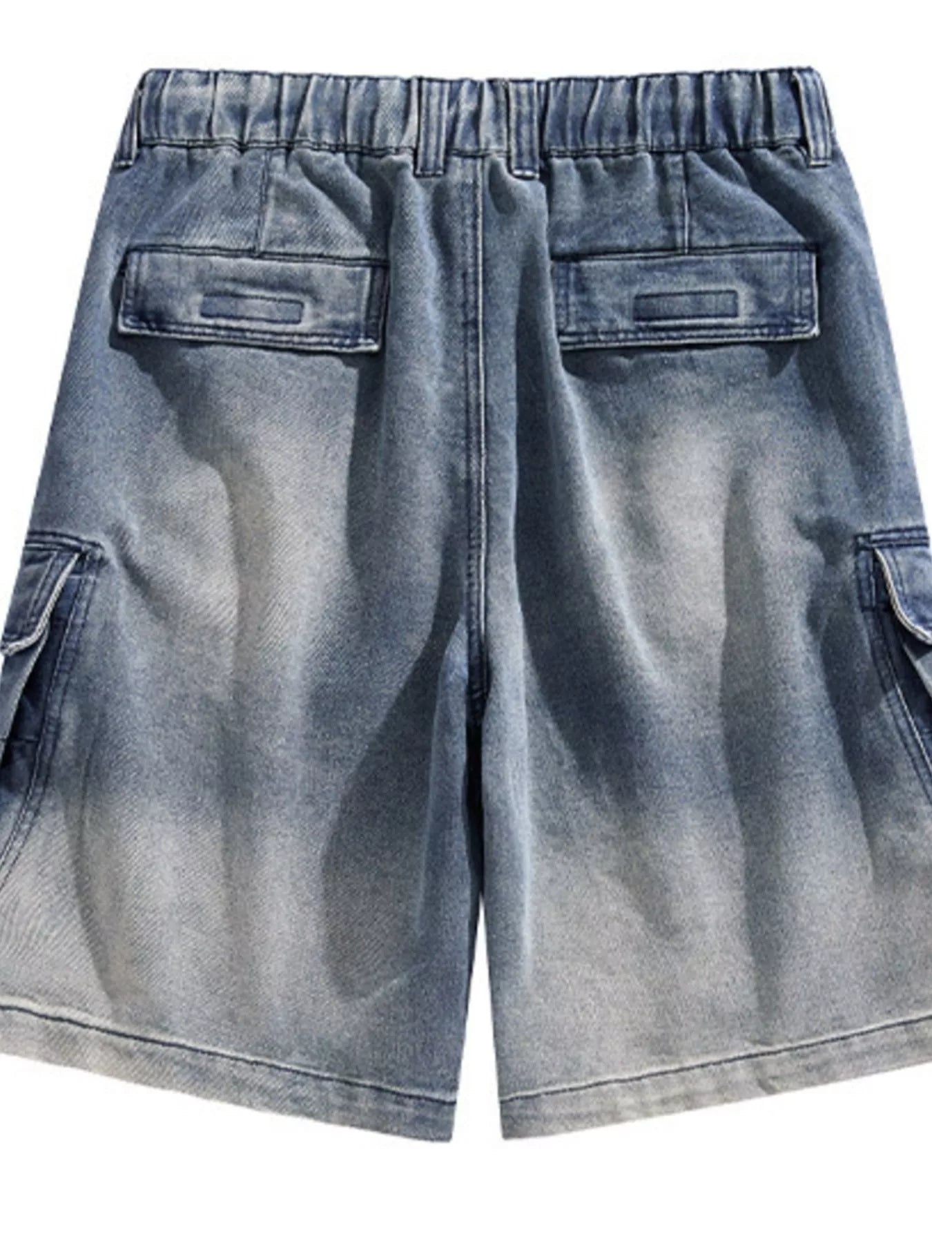 Men's Vintage Wash Cargo Demin Shorts - cas7m