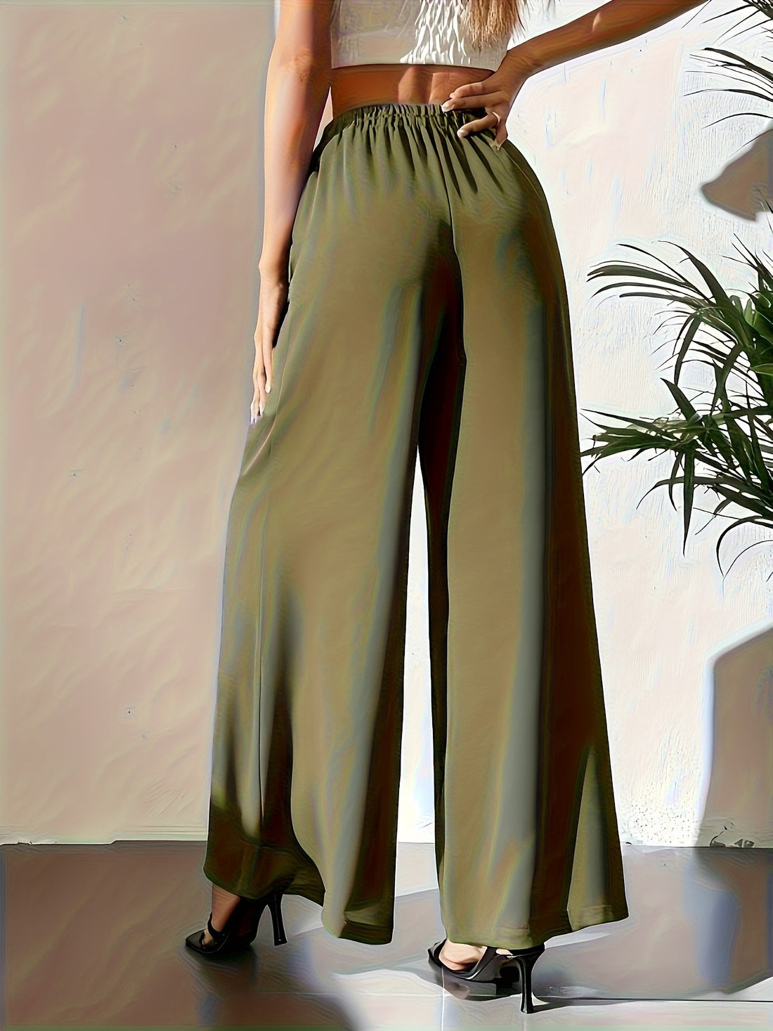 Casual Chiffon Wide-leg Pants Loose Trousers - cas7m