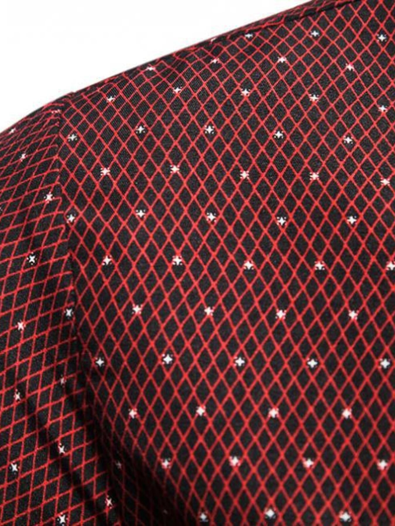 Men's Slim Fit Short Sleeve Dotted Shirt - cas7m