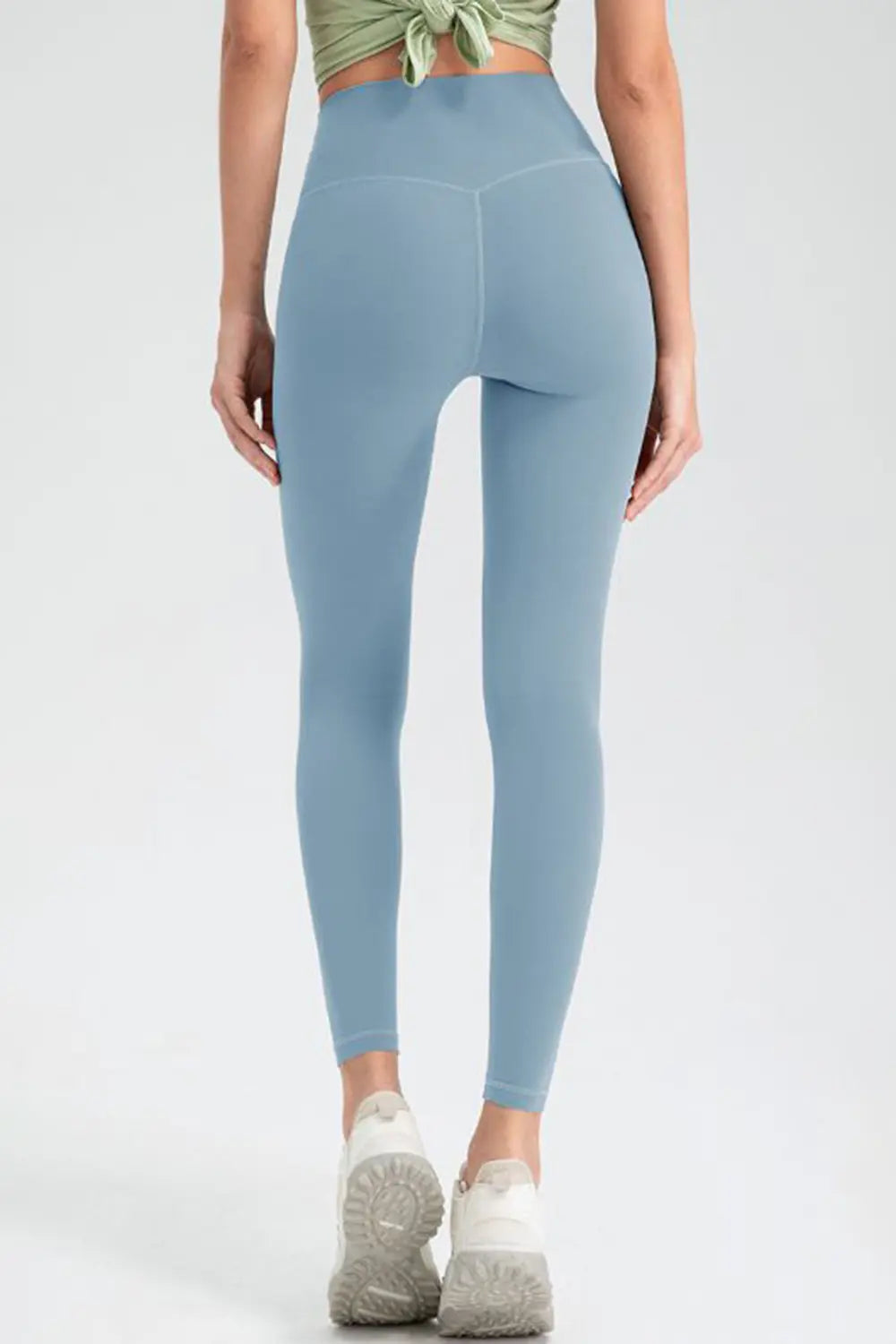 Wide Waistband High Waist Sport Leggings - cas7m