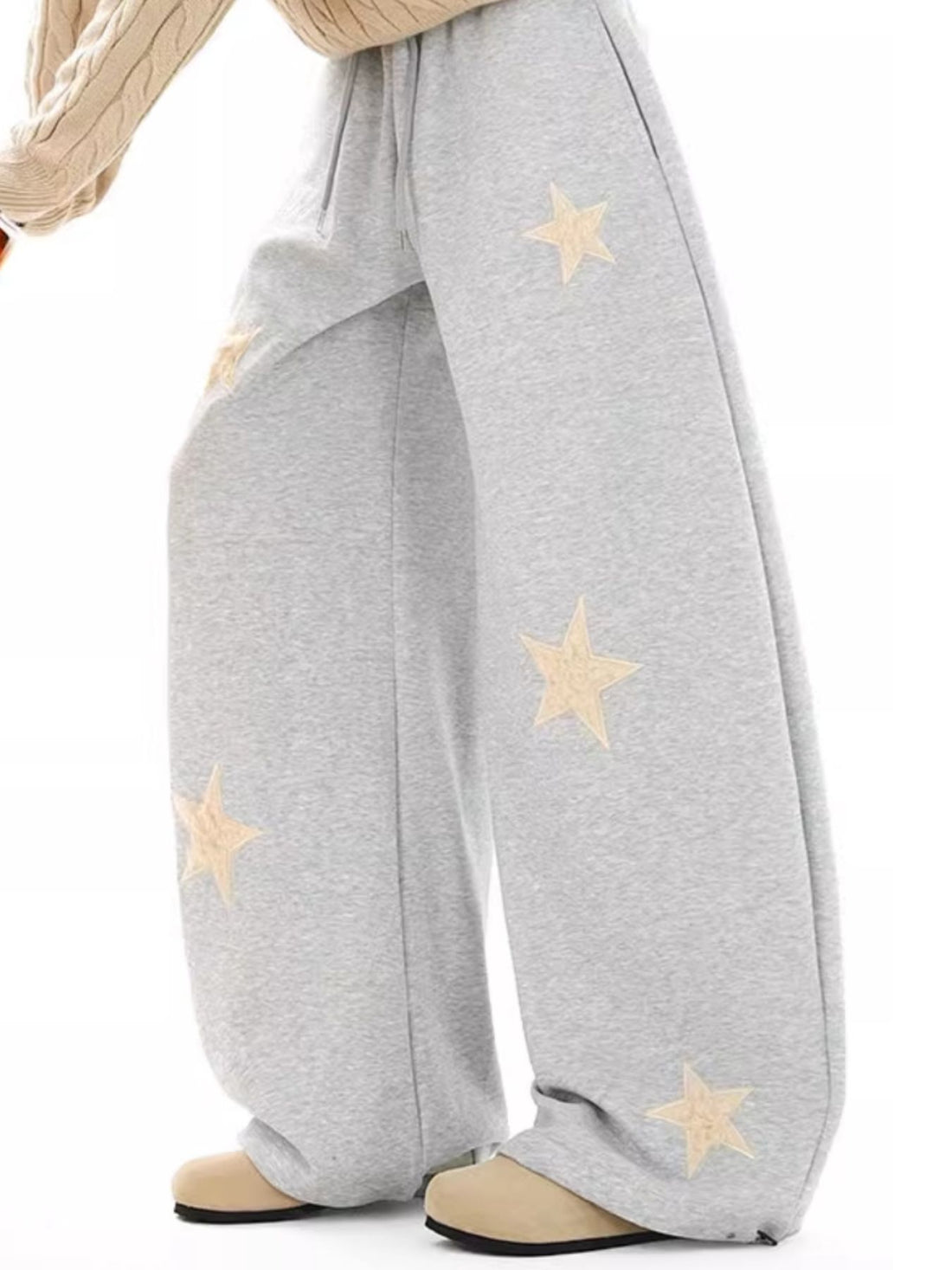 Men's Star Wide Leg Sweatpants - cas7m