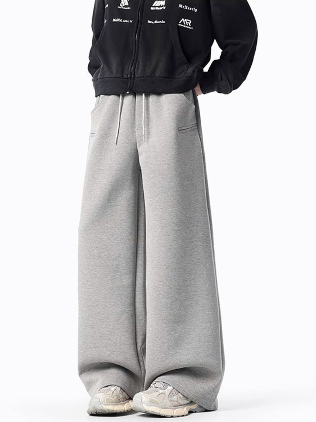 Men's Plus Size Casual Wide Leg Sweatpants - cas7m