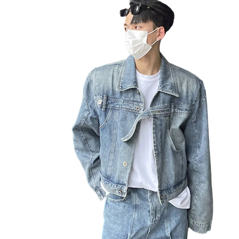 Niche Patchwork To Make Old Denim Coats For Men And Women - cas7m