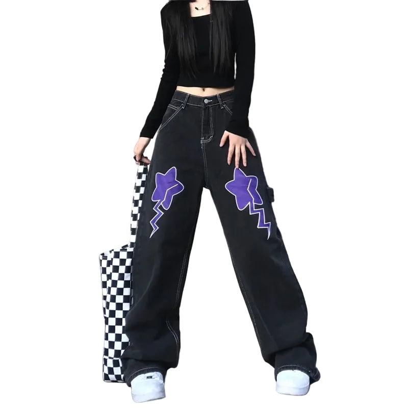 High Waist Wide Leg Loose Straight Pants