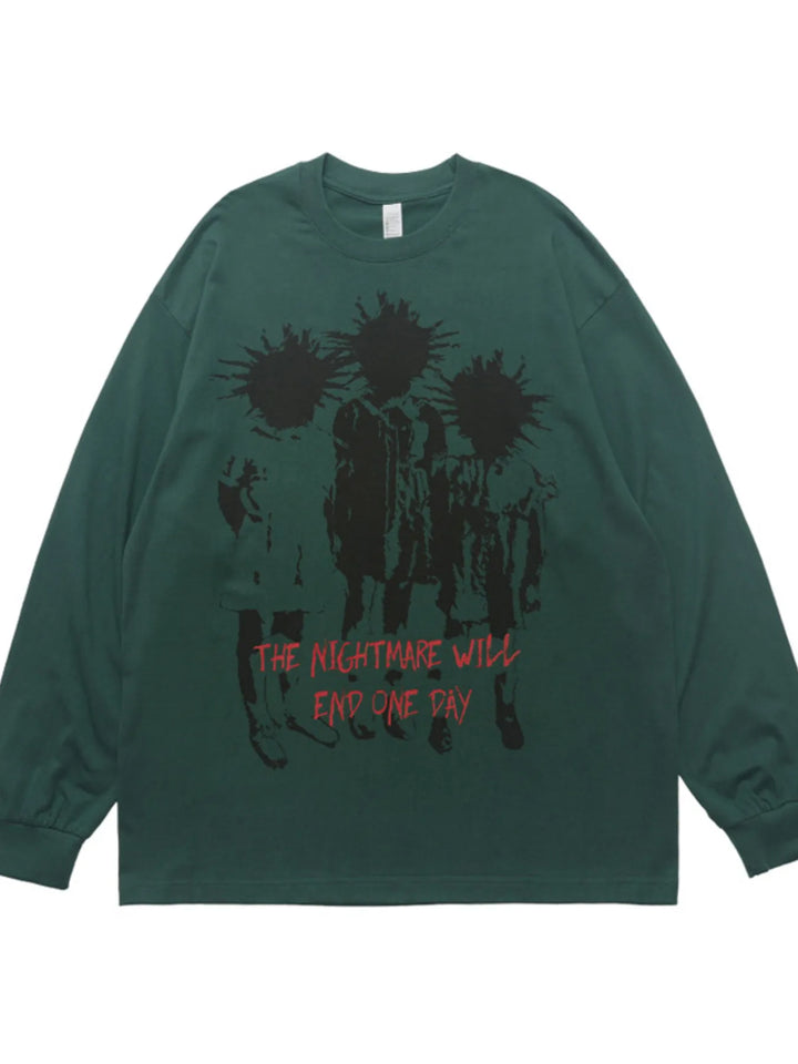 Men's Plus Size Graphic Long Sleeve T-Shirt - cas7m