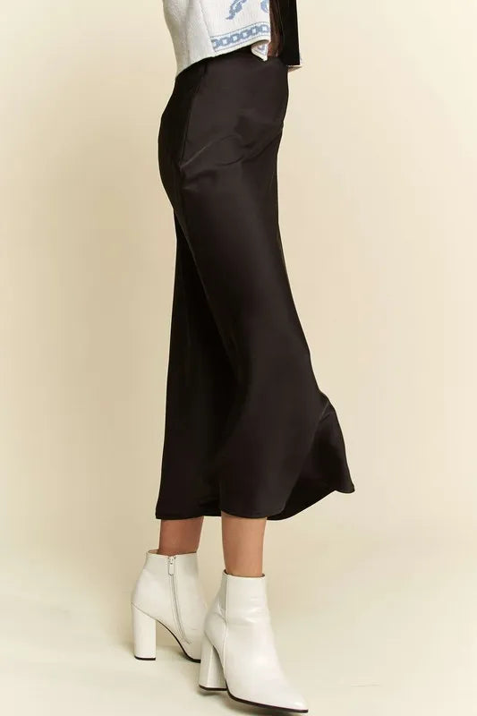 Davi & Dani High Waist Midi Skirt - cas7m