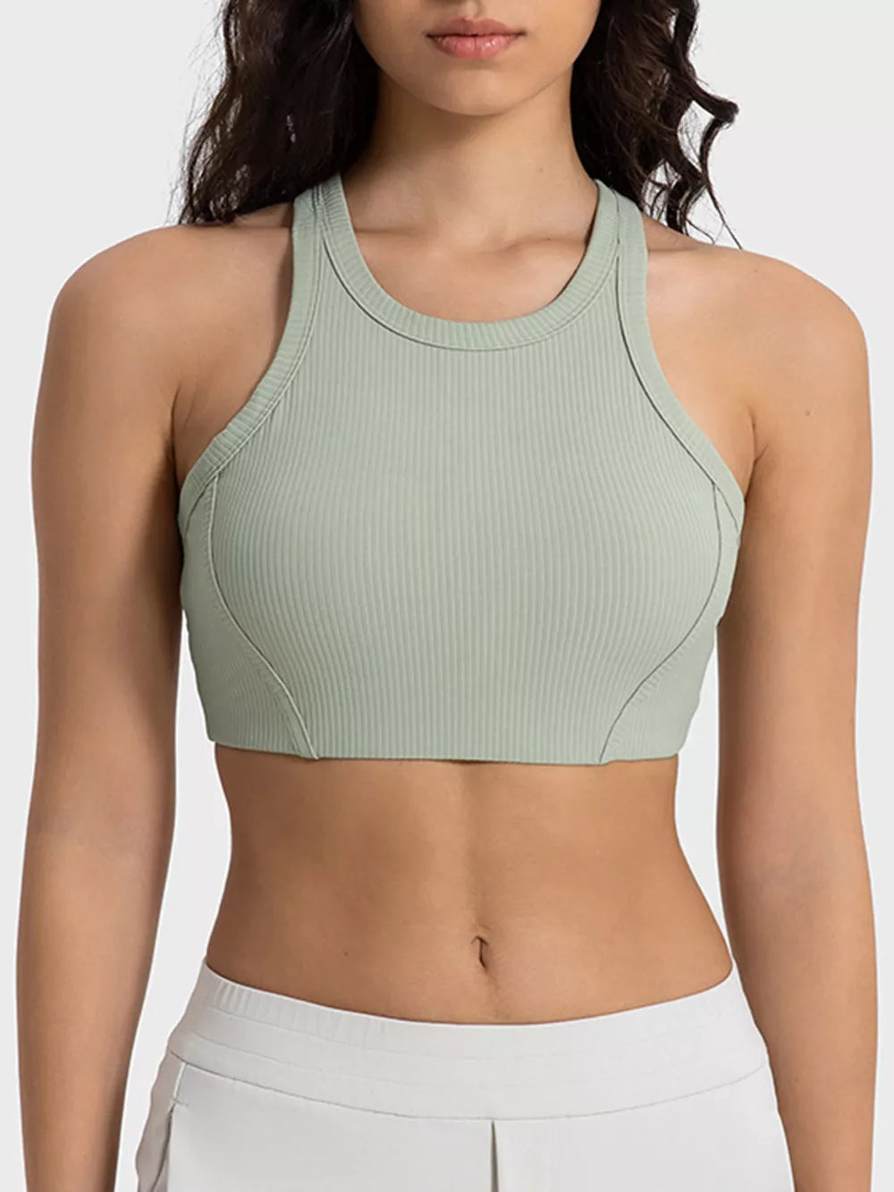 Millennia Wide Strap Cropped Sport Tank - cas7m