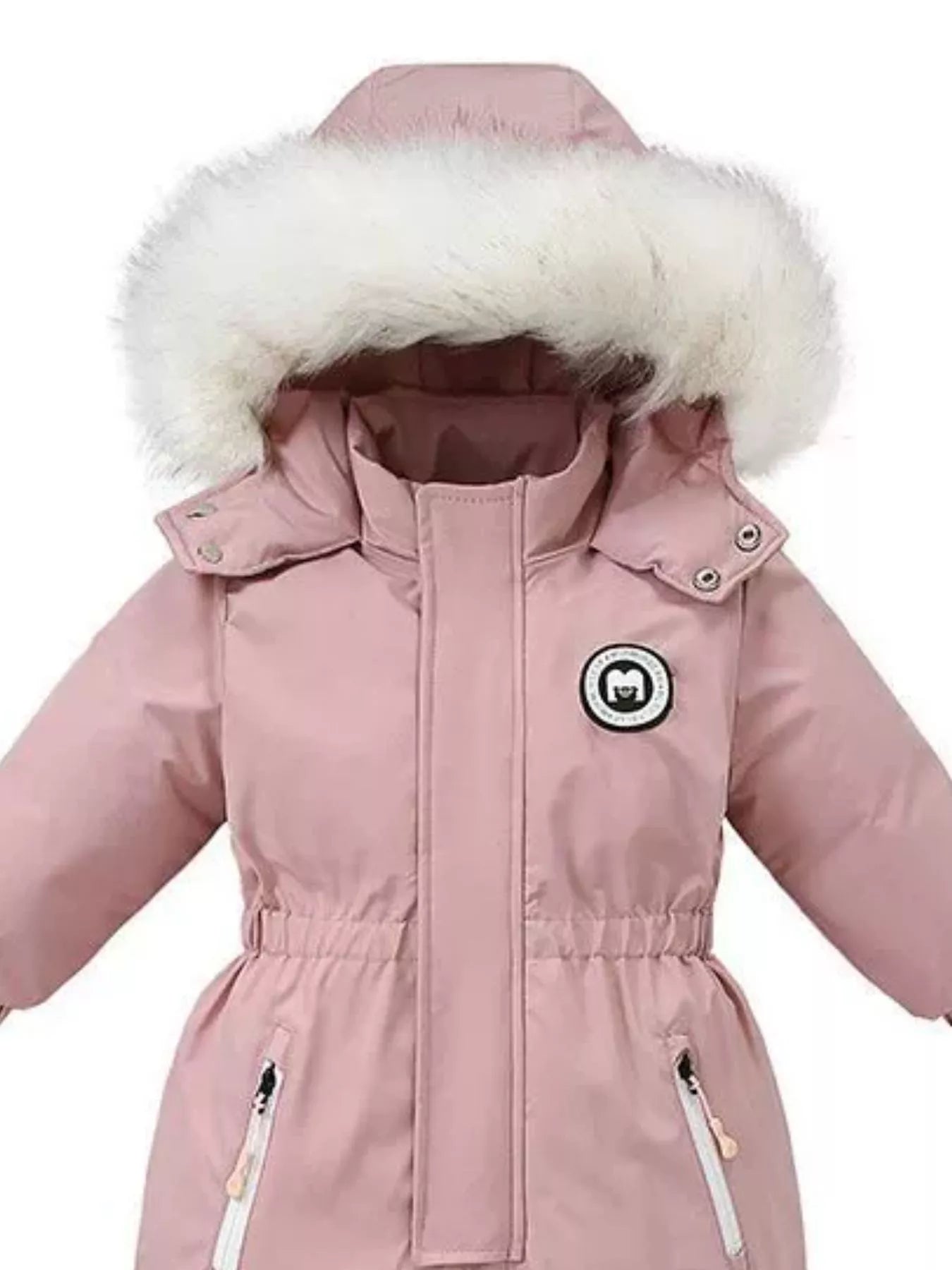 Children's Faux Fur Hood One-Piece - cas7m