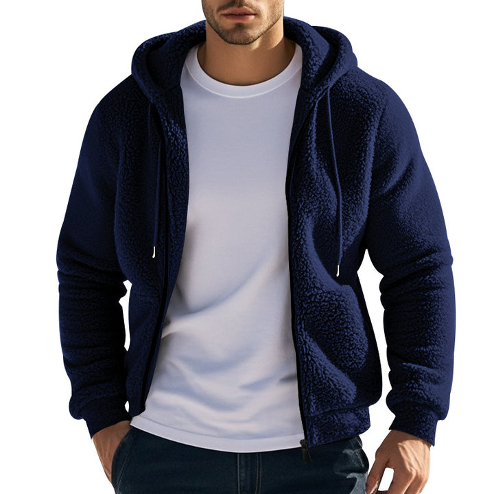 Loose Cardigan Casual Hooded Jacket Sweater Men - cas7m