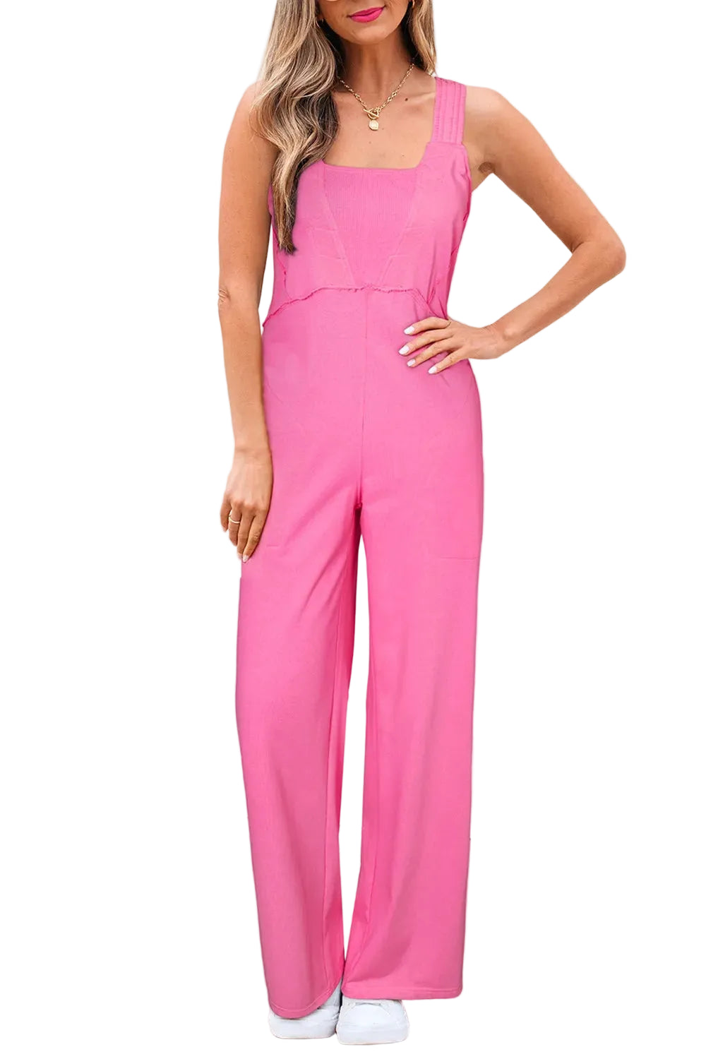 Sleeveless Wide-Leg Jumpsuit - cas7m