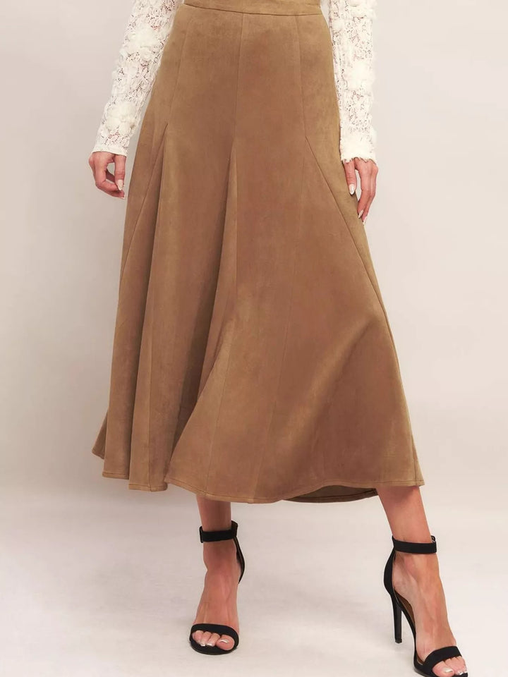 Flowy A-Line Midi Skirt - cas7m