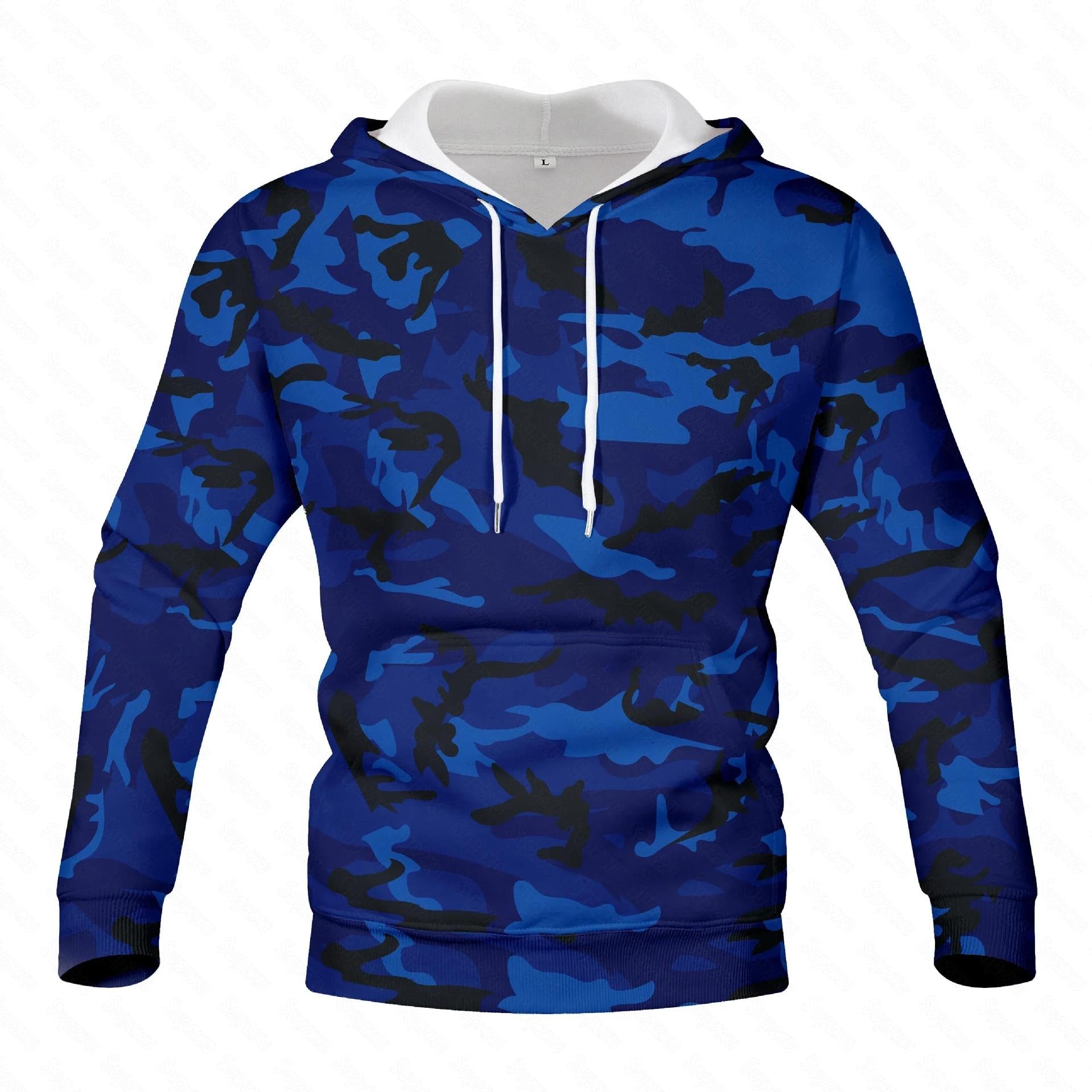 3D Printed Camouflage Hooded Hoodie - cas7m