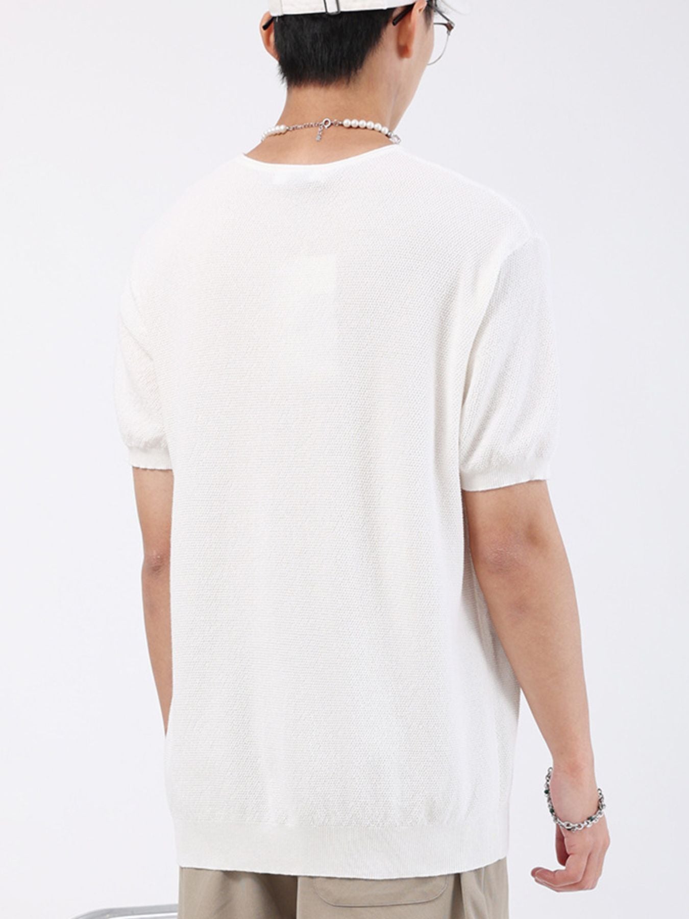 Men's Plus Size Casual Knit Short Sleeve T-Shirt - cas7m