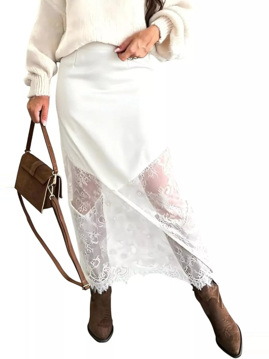 Lace Trim Skirt - cas7m