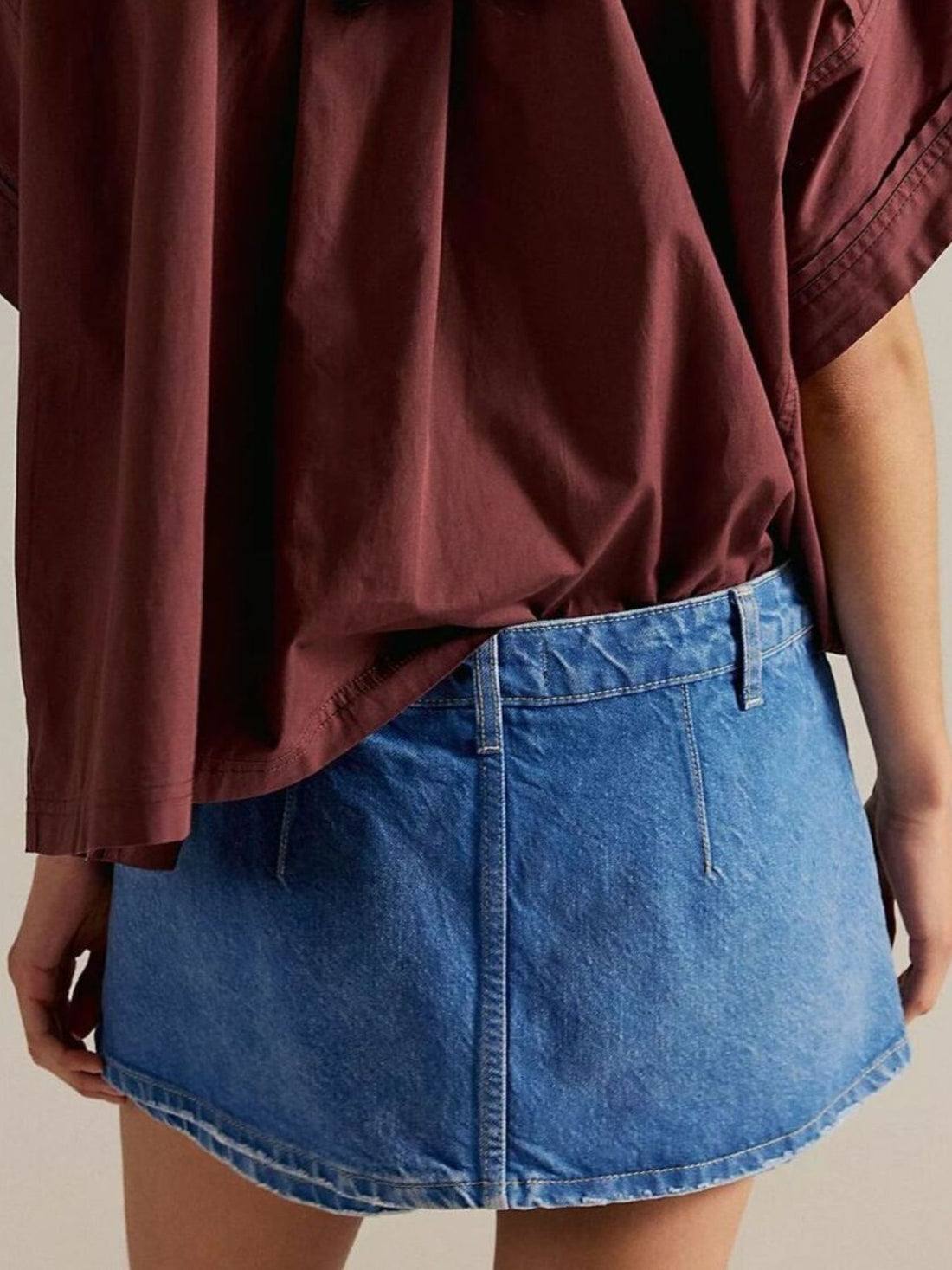 Classic Wash Denim Mini Skort - cas7m