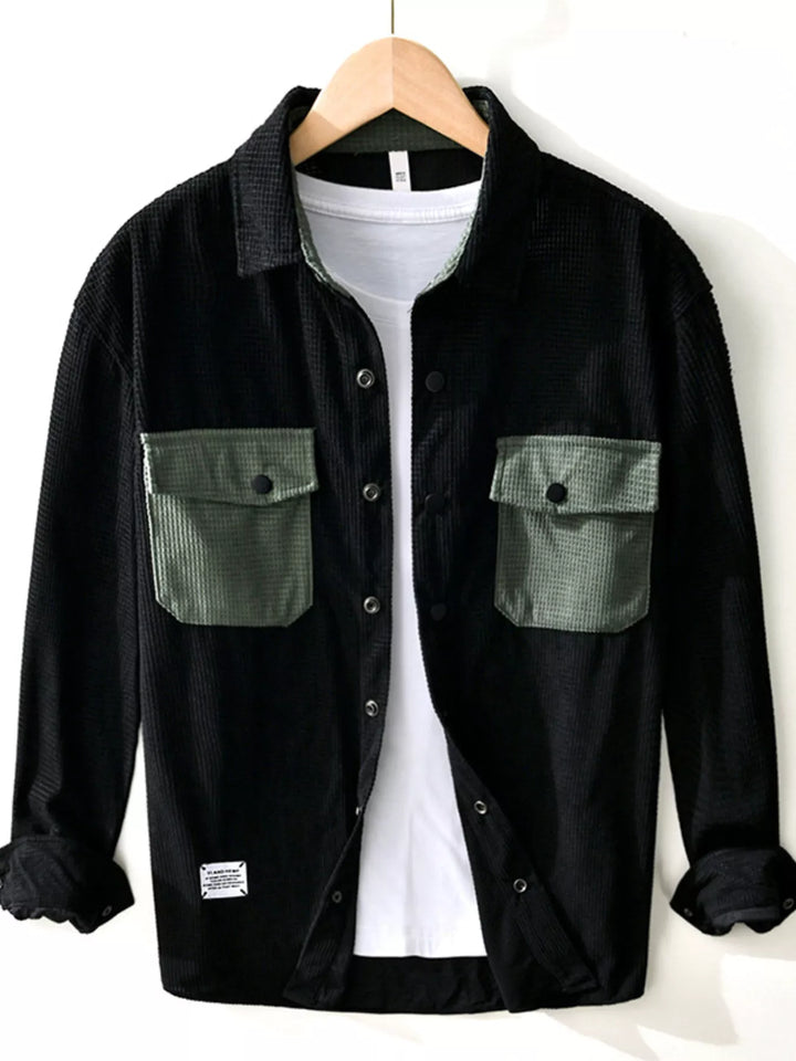 Men's Button Up Long Sleeve Shirt - cas7m
