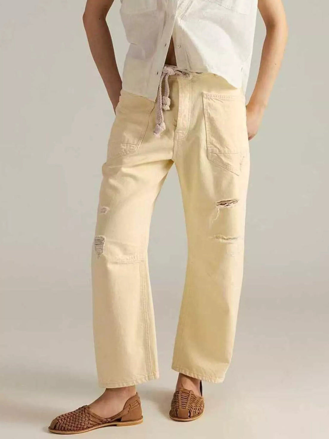 Washed Relaxed Fit Jeans - cas7m