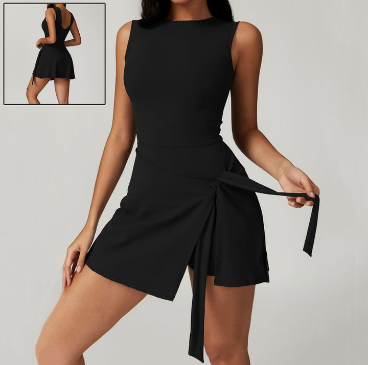Women Yoga Sexy Sleeveless Sports Romper Yoga Jumpsuits Fitness One Piece Workout Backless Rompers Tank Top Shorts Sportswear - cas7m